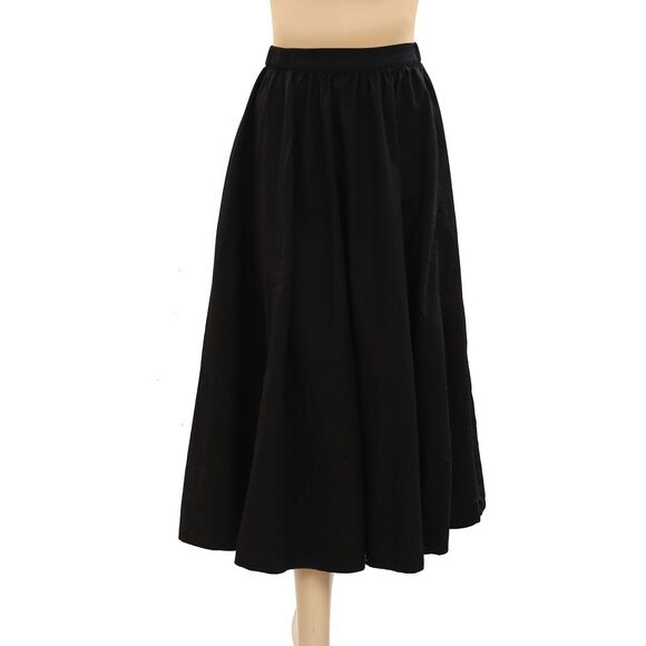 Free People Free-Est Lowen Midi Skirt Swingy Billowy Cotton Black M New 283906 - Picture 6 of 9
